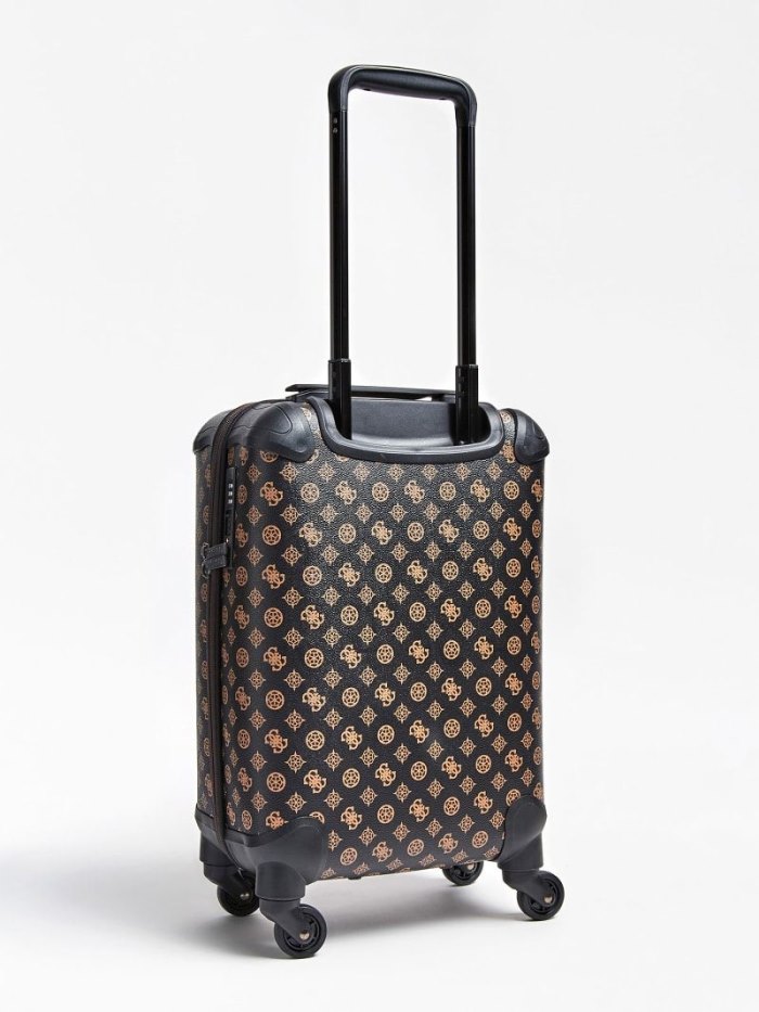 Női Guess Wilder 4g Peony Logo Trolley Kézipoggyász Barna | HU-457764