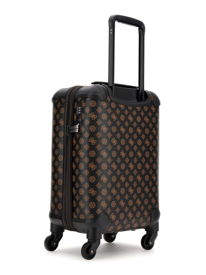 Női Guess Wilder 4g Peony Logo Trolley Kézipoggyász Barna | HU-457764