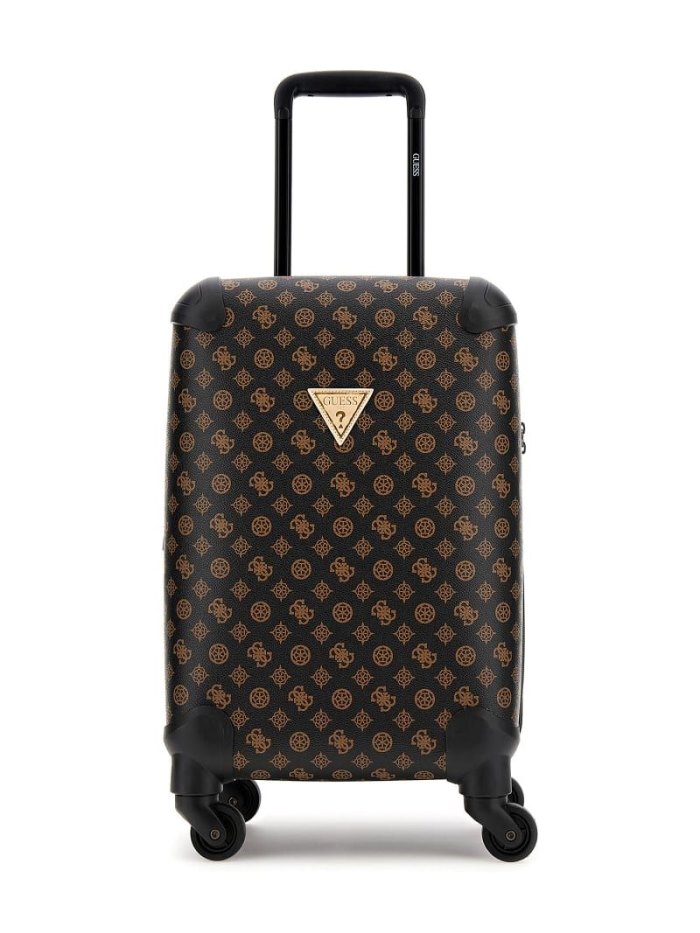 Női Guess Wilder 4g Peony Logo Trolley Kézipoggyász Barna | HU-457764